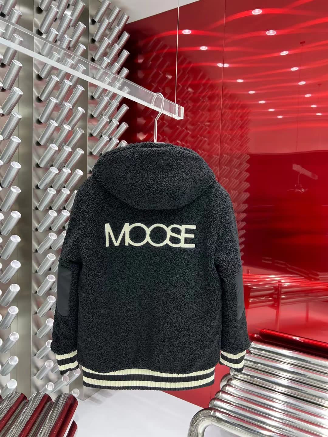 Moose Knuckles Sherpa Fleece Hooded Jacket